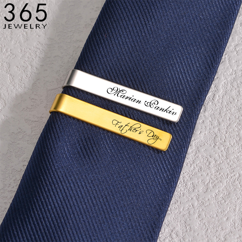 Stainless Steel Engraved Name  - Tie Bar Set Gift のレビューと価格