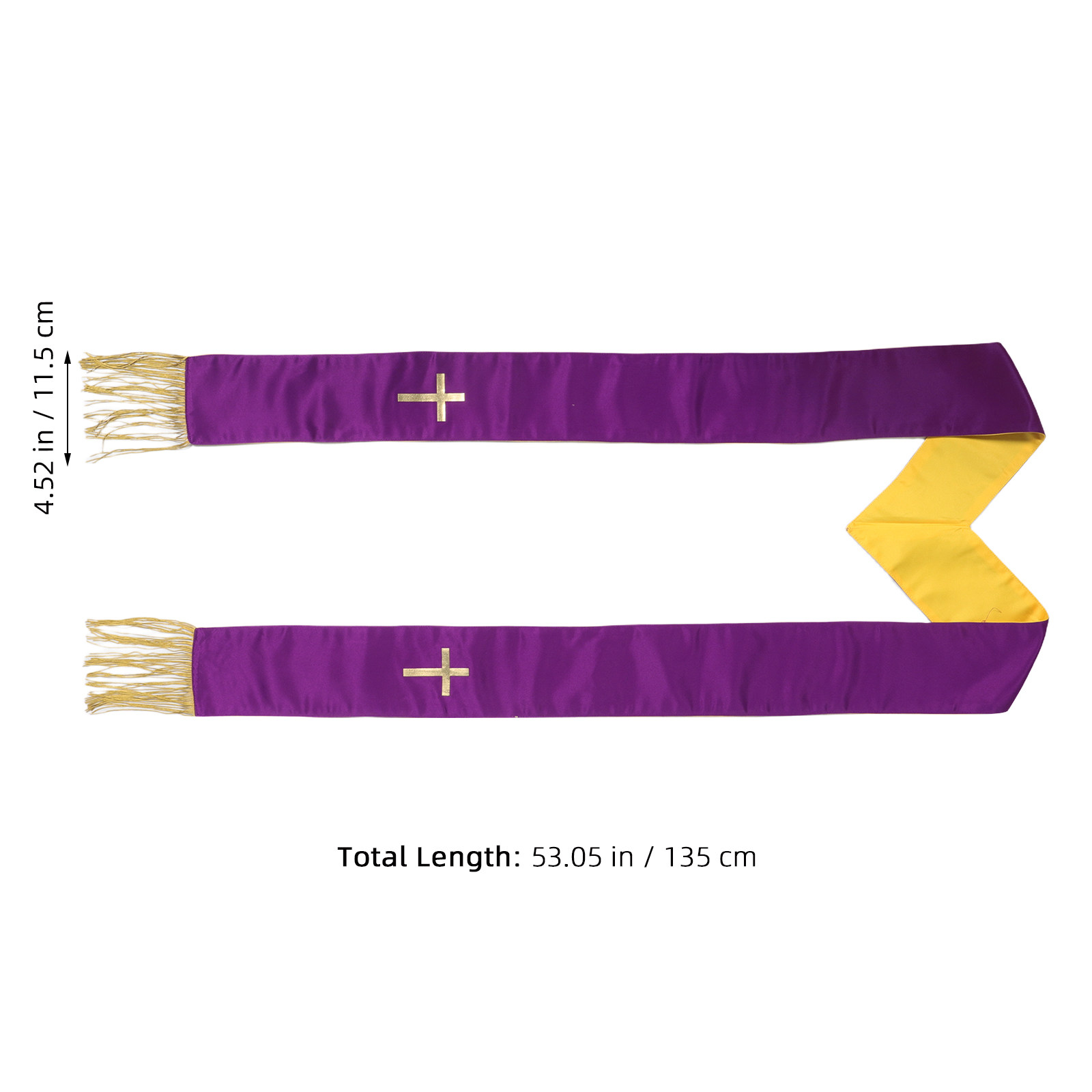 Dual Color Purple Gold Reversi - Stole Wedding Shawl のレビューと価格