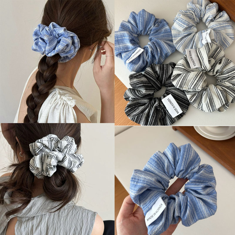 2024 Korea Fashion Stripe Hair - Silk Tie Striped のレビューと価格