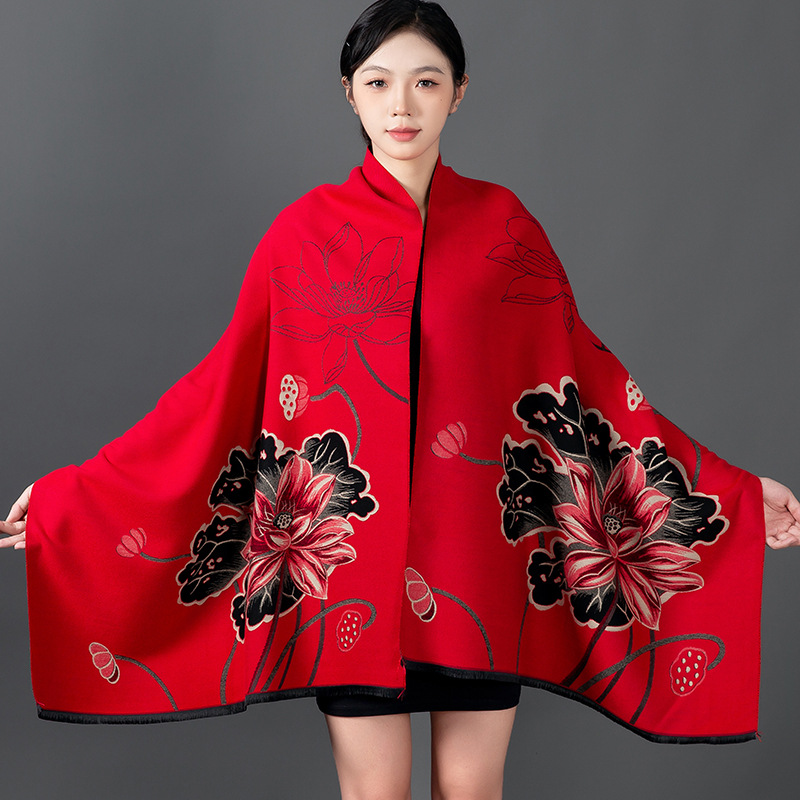 Women Winter Shawl Cashmere Sc - Woven Scarf Blanket のレビューと価格