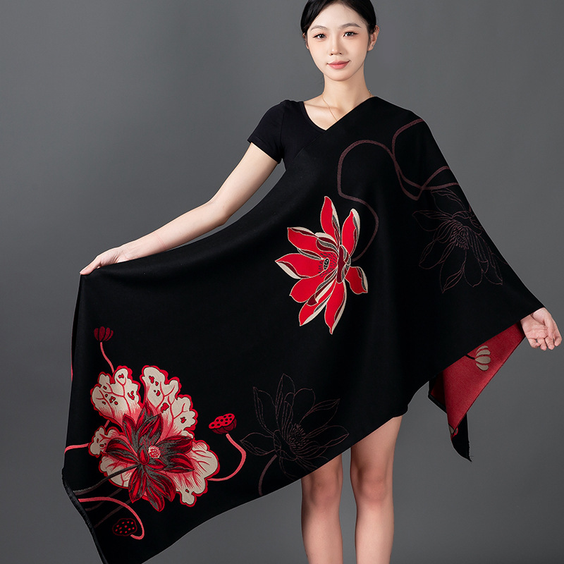 Women Winter Shawl Cashmere Sc - Woven Scarf Blanket のレビューと価格