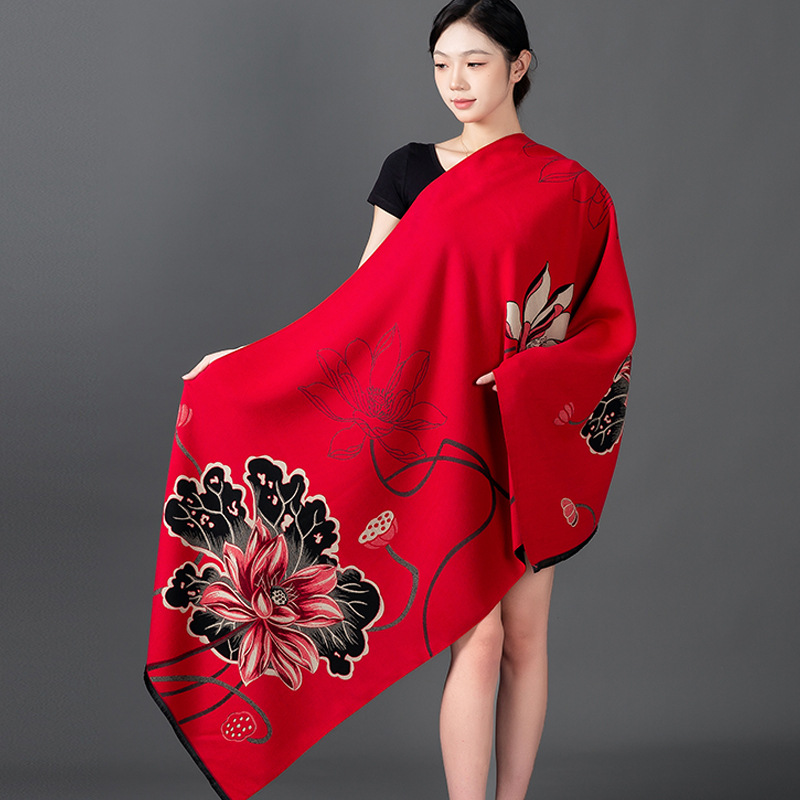 Women Winter Shawl Cashmere Sc - Woven Scarf Blanket のレビューと価格