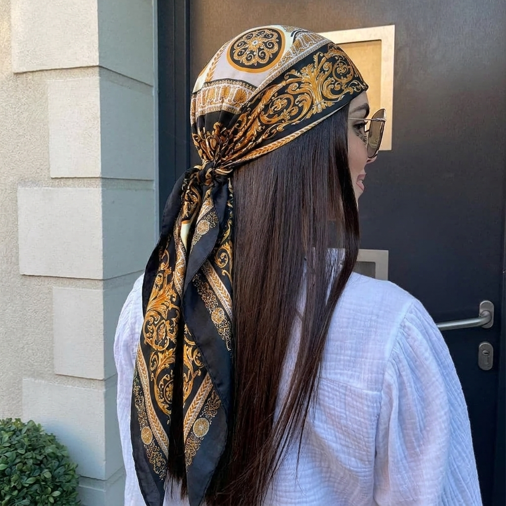 Silk Shawl Satin Square Scarf  - Silk Neck Scarf のレビューと価格
