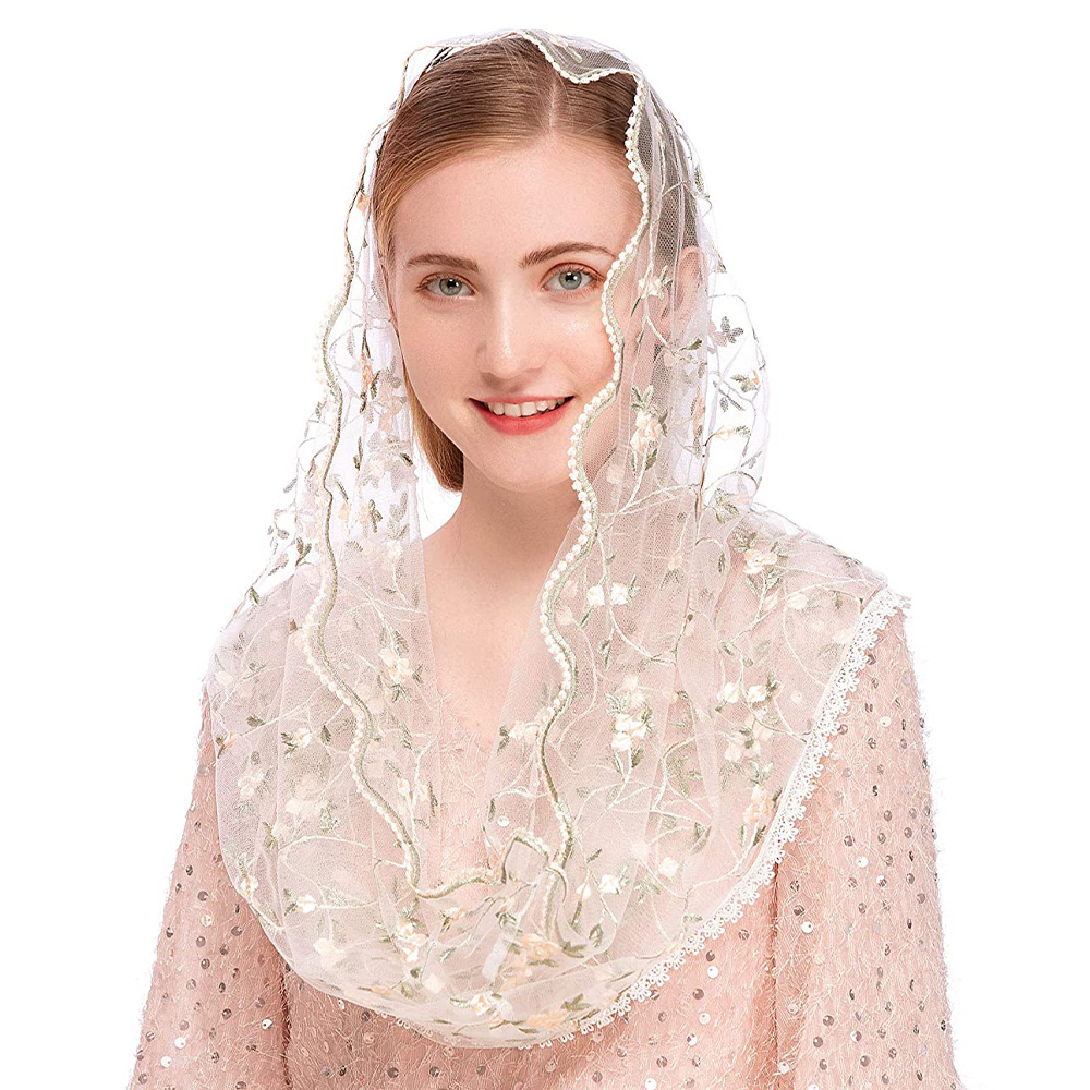 Women Chapel Veils Lady Mantil - Infinity Scarf Knit のレビューと価格