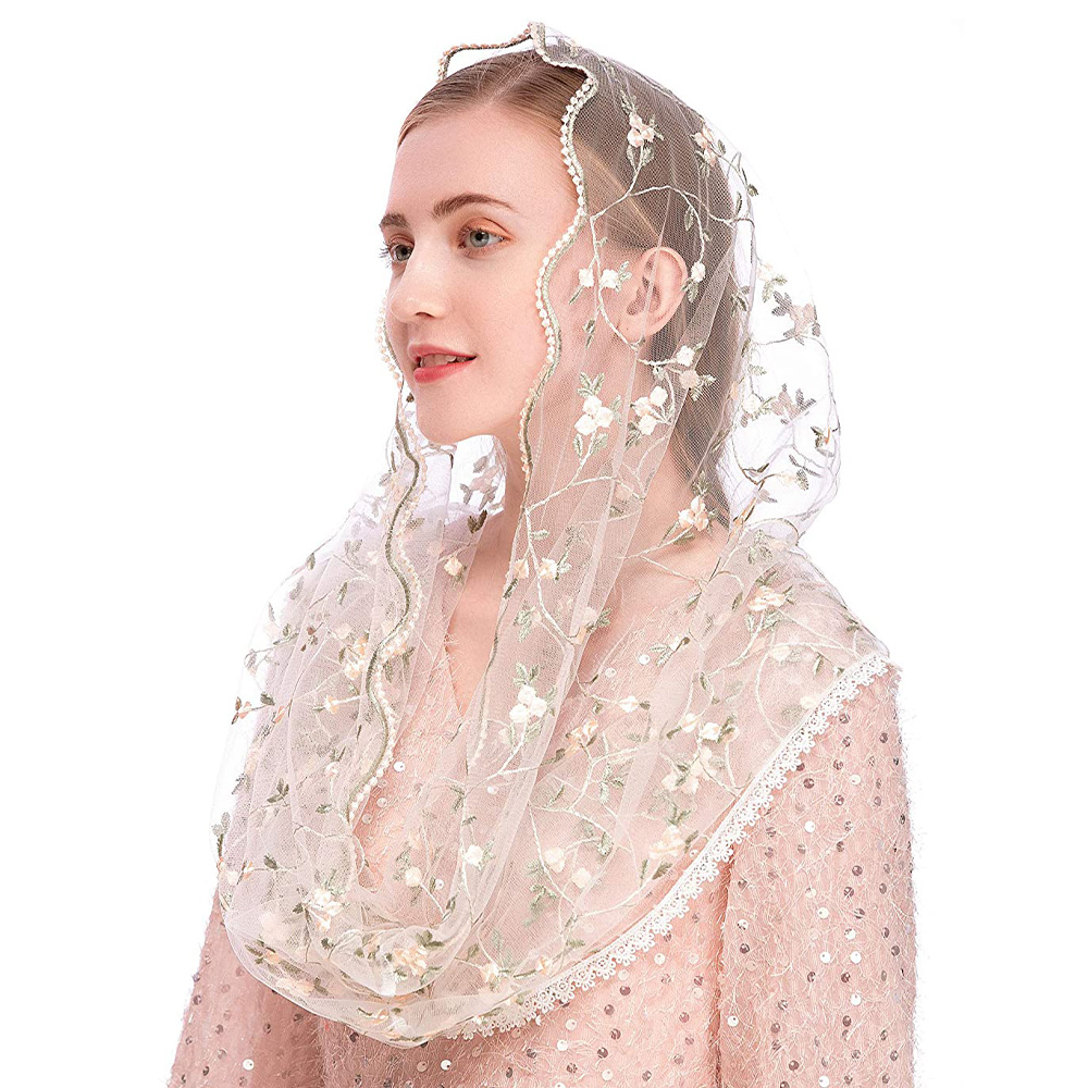 Women Chapel Veils Lady Mantil - Infinity Scarf Knit のレビューと価格