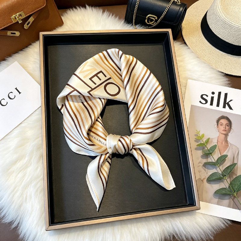 Silk Street Printed Silk Scarf - Silk Tie Striped のレビューと価格