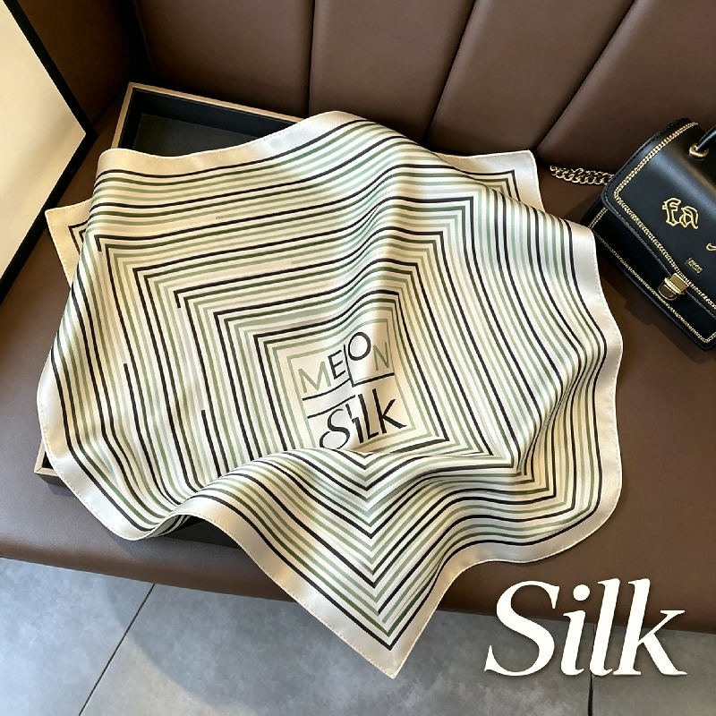 Silk Street Printed Silk Scarf - Silk Tie Striped のレビューと価格