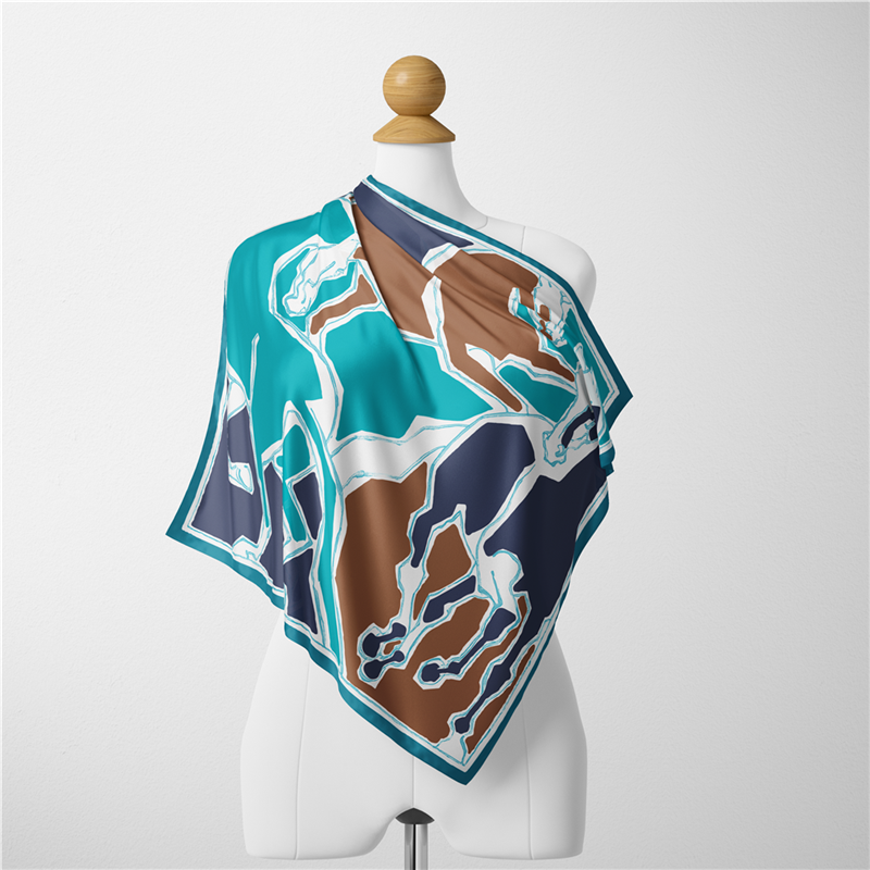 Twill Silk Scarf Woman Three H - Scarf Silk Square のレビューと価格