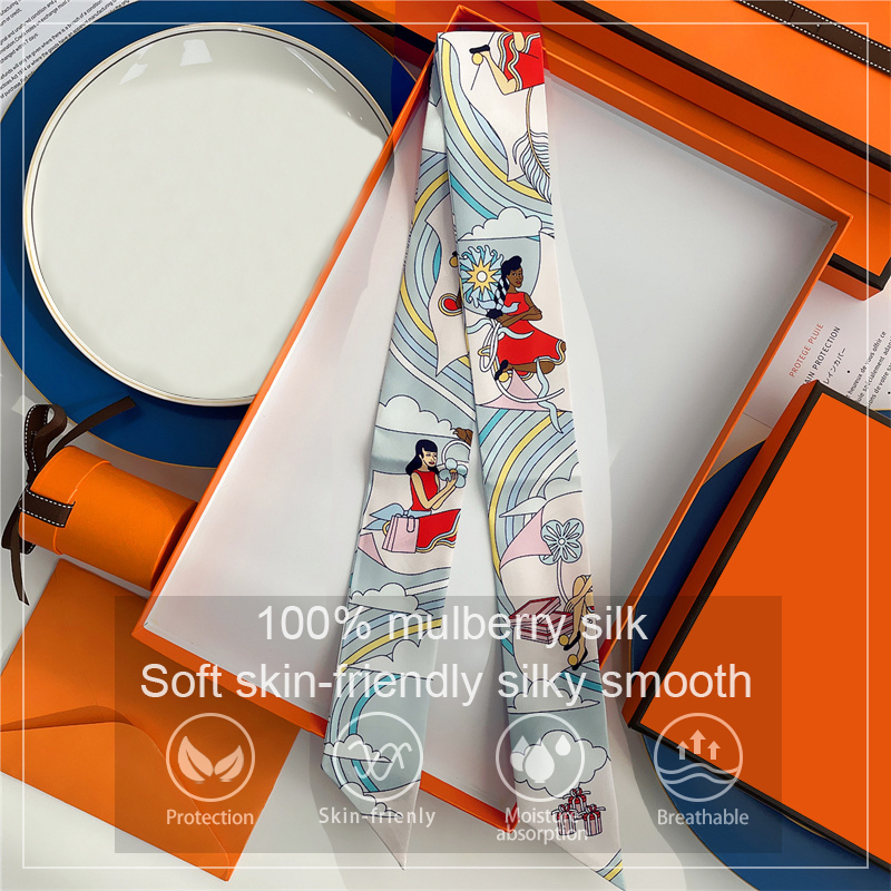 Women 100% Mulberry Silk Scarf - Silk Neck Scarf のレビューと価格