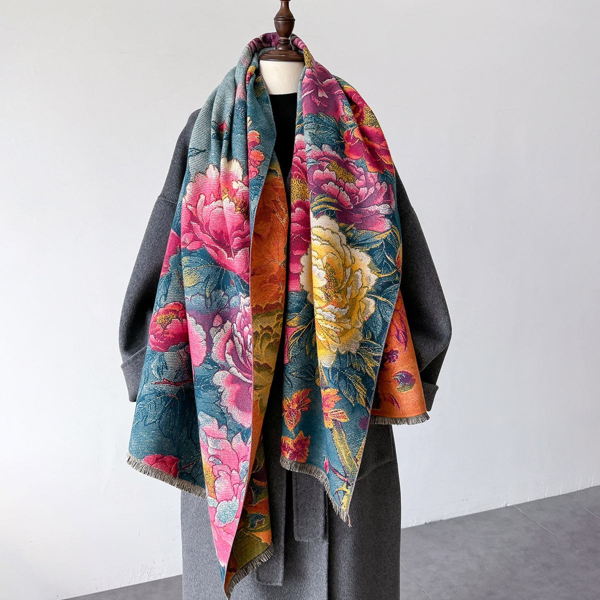 Warm Cashmere Scarf Women Shaw - Woven Scarf Blanket のレビューと価格