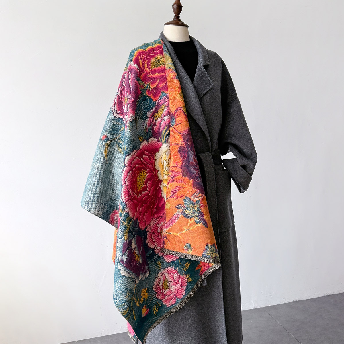 Warm Cashmere Scarf Women Shaw - Woven Scarf Blanket のレビューと価格
