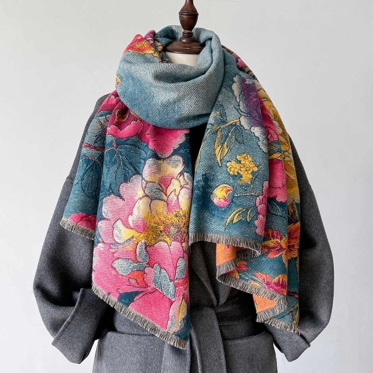 Warm Cashmere Scarf Women Shaw - Woven Scarf Blanket のレビューと価格