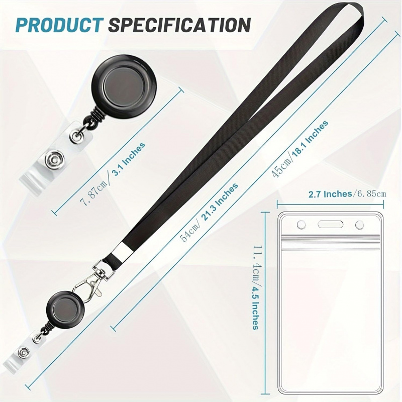 4PCS Lanyard Black Retractable - Lanyard Badge Holder のレビューと価格