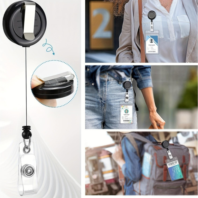 4PCS Lanyard Black Retractable - Lanyard Badge Holder のレビューと価格