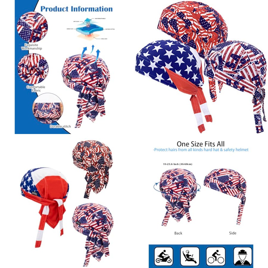 Cooling Do Rags Sweat Wicking  - Bandana Doo Rag のレビューと価格