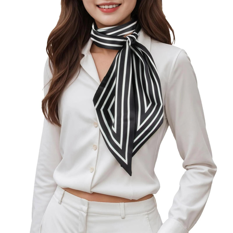 Fashion Stripes Hair Ribbon Sc - Silk Tie Striped のレビューと価格