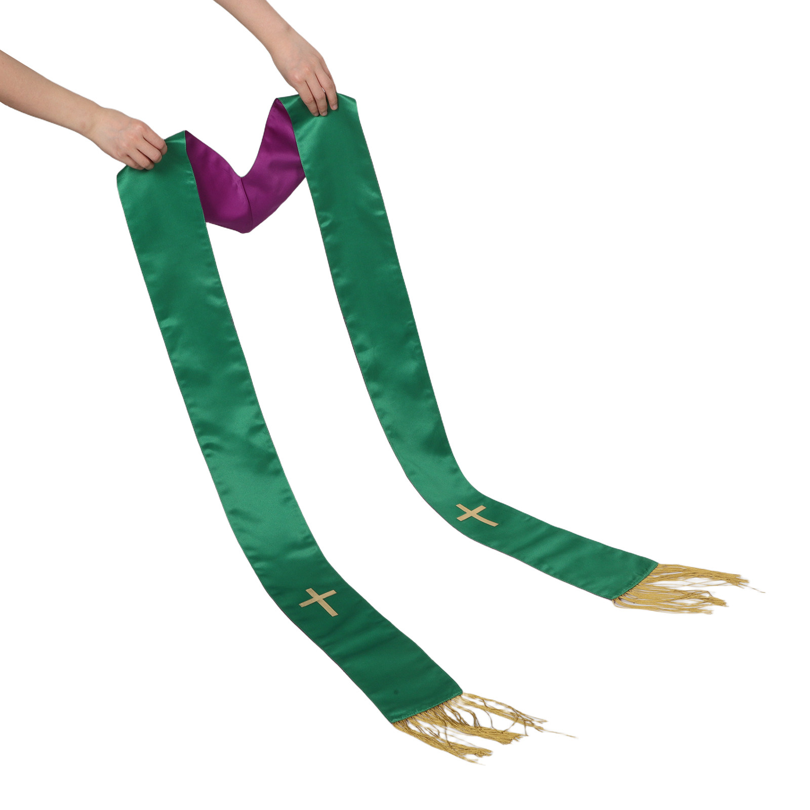 Reversible Embroidered Pastor  - Stole Wedding Shawl のレビューと価格
