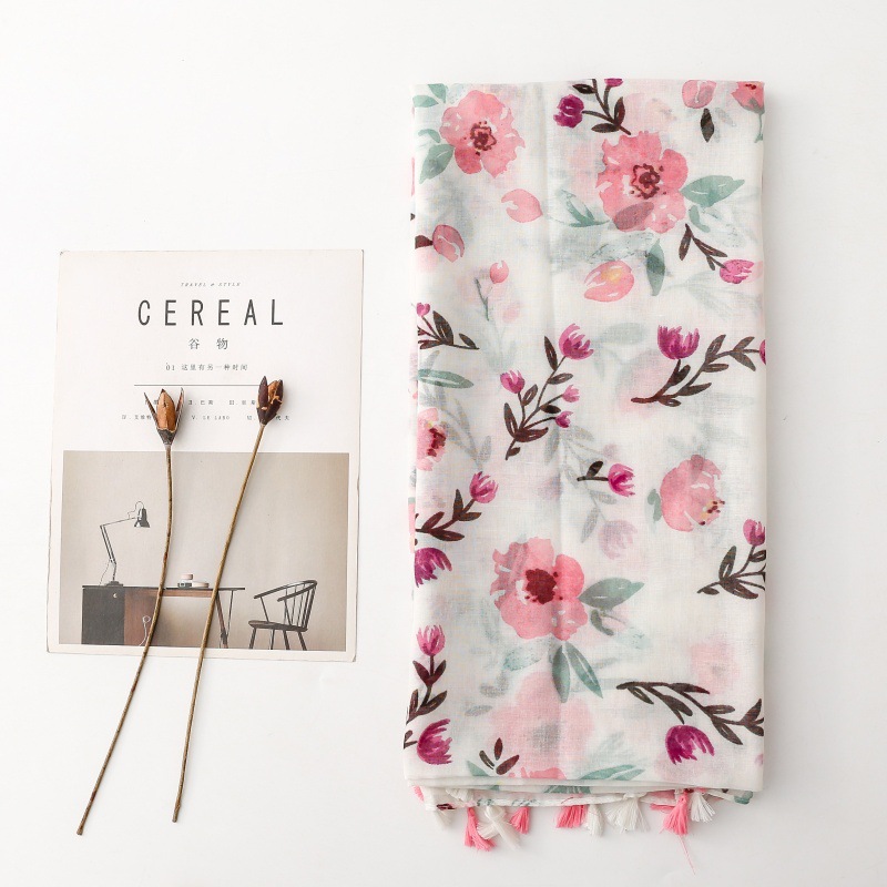 Luxury Brand Scarf Floral Cott - Pashmina Wrap Large のレビューと価格