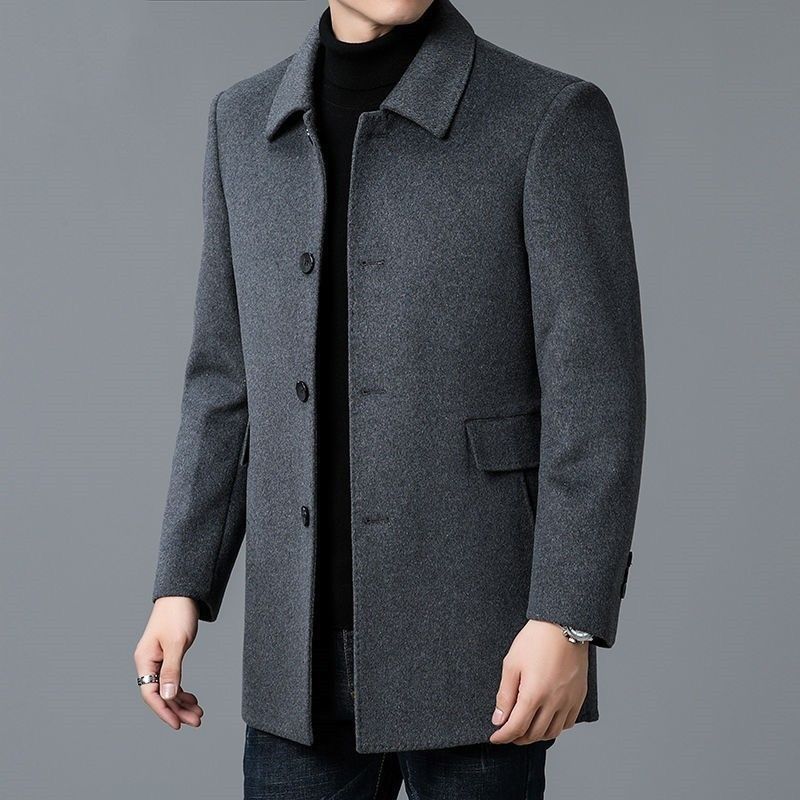 Wool Blend Coat White Mans Sha - Muffler Men Wool のレビューと価格