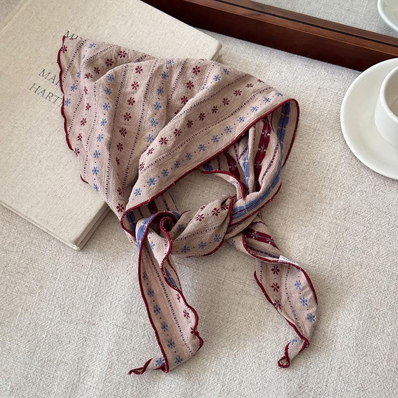 *1Pcs Soft Cotton Linen Triang - Bandana Cotton のレビューと価格