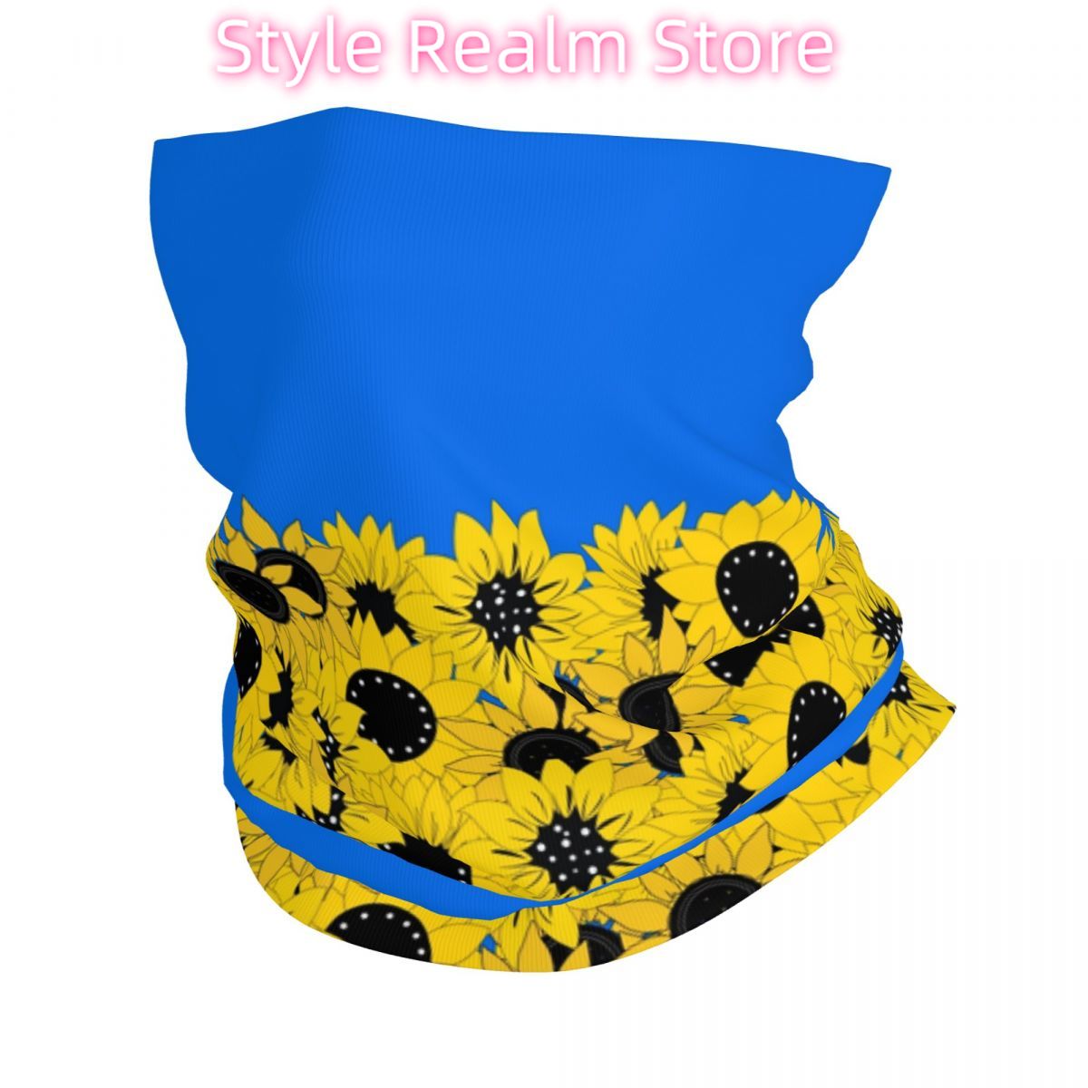 Blue Sunflower Printed Winter  - Neck Warmer Tube のレビューと価格