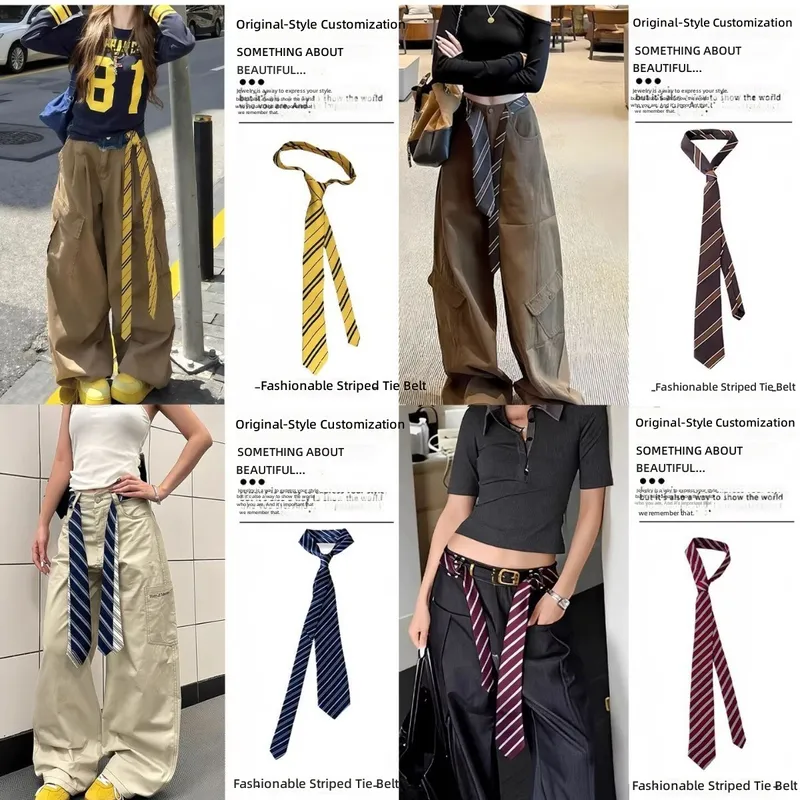 2026 South Korea Dongdaemun St - Silk Tie Striped のレビューと価格