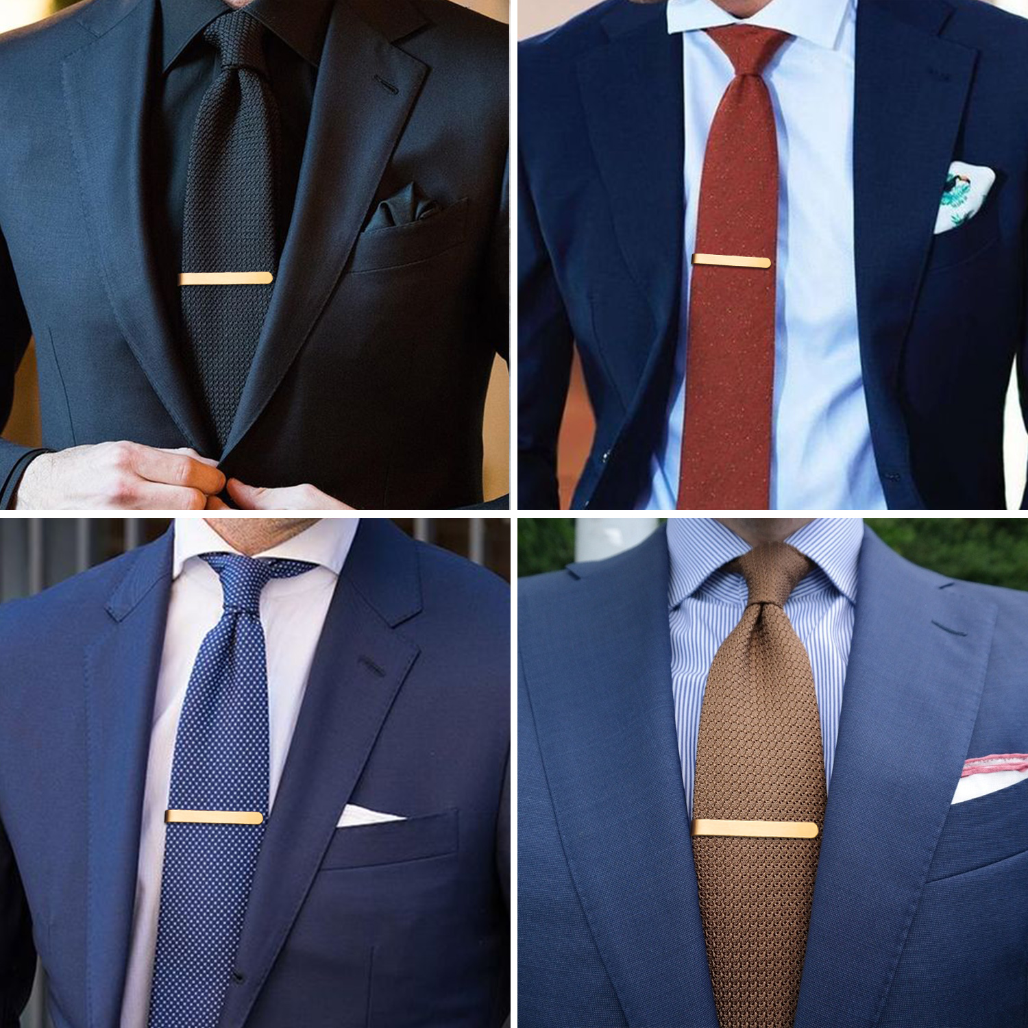 HAWSON 4pcs Skinny Tie Clip fo - Tie Bar Set Gift のレビューと価格