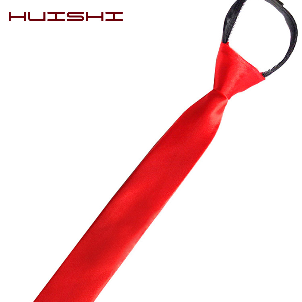 HUISHI Pre-tied Zipper Tie Nec - Skinny Tie Men のレビューと価格