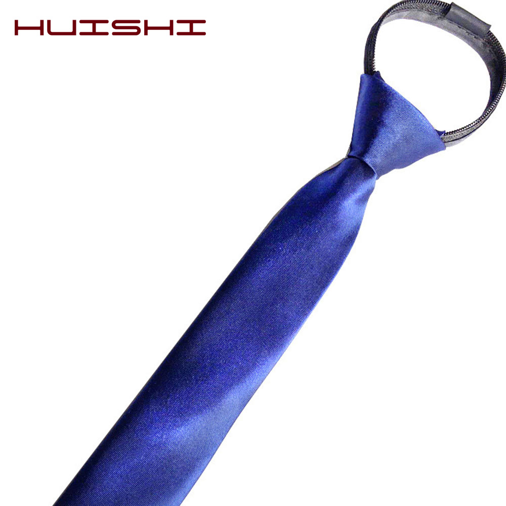 HUISHI Pre-tied Zipper Tie Nec - Skinny Tie Men のレビューと価格