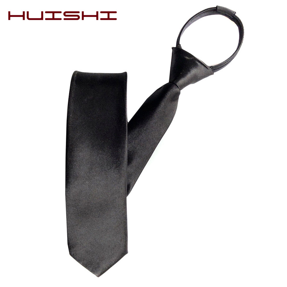 HUISHI Pre-tied Zipper Tie Nec - Skinny Tie Men のレビューと価格