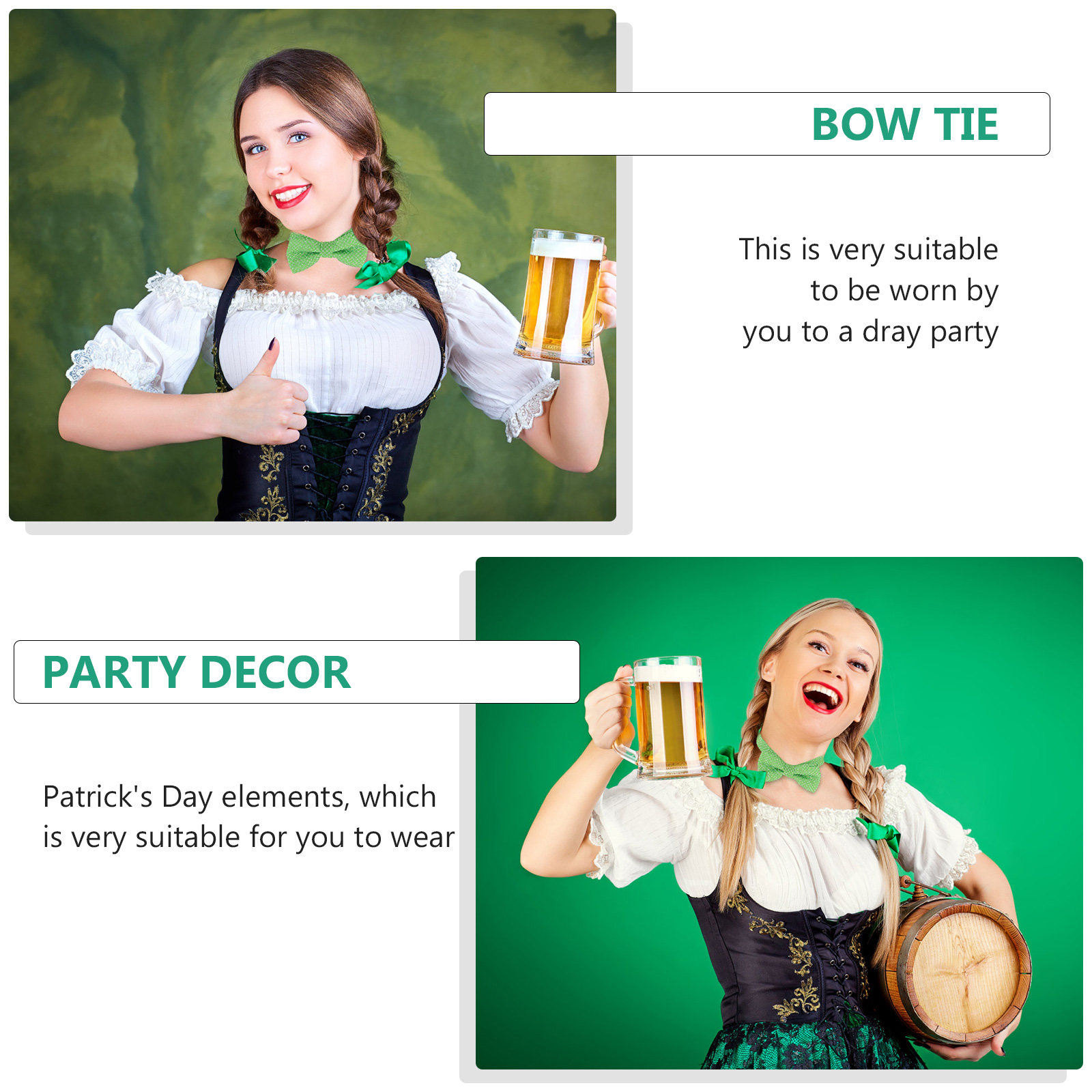 2Pcs Kids Bowtie Set St Patric - Bow Tie Pre Tied のレビューと価格