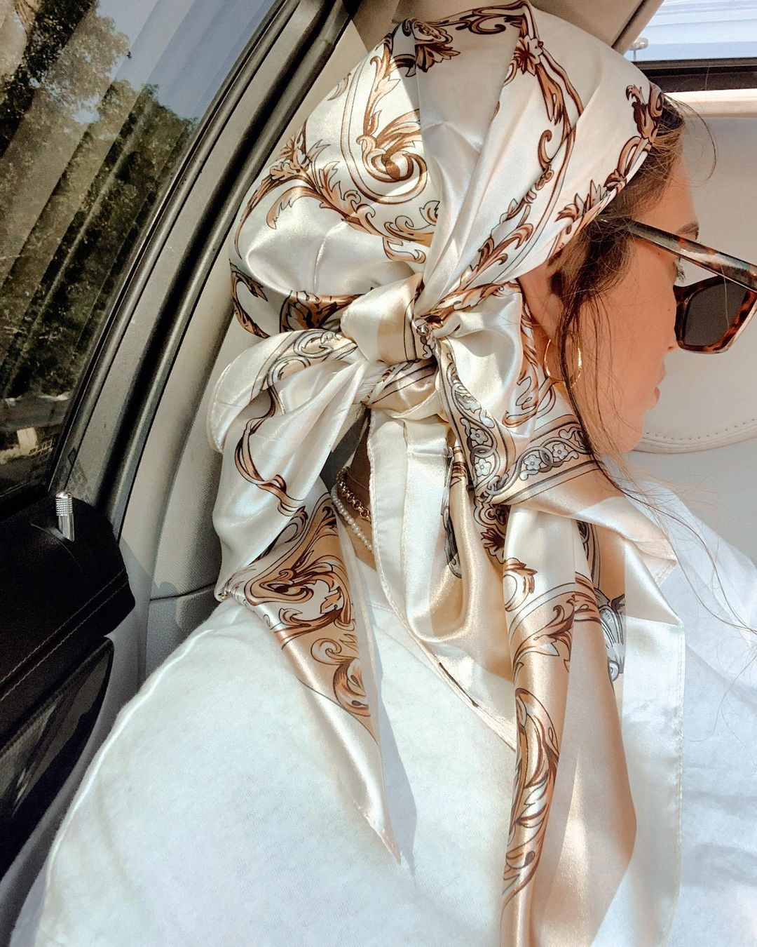 Satin Square Scarf Women Musli - Face Scarf Mask のレビューと価格