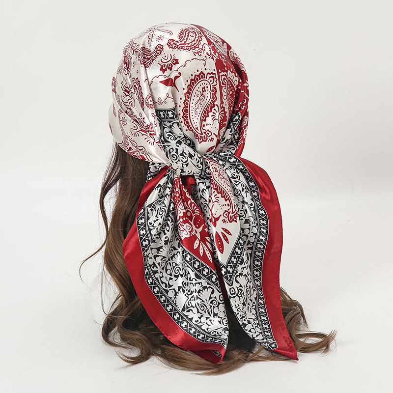 Satin Square Scarf Women Musli - Face Scarf Mask のレビューと価格