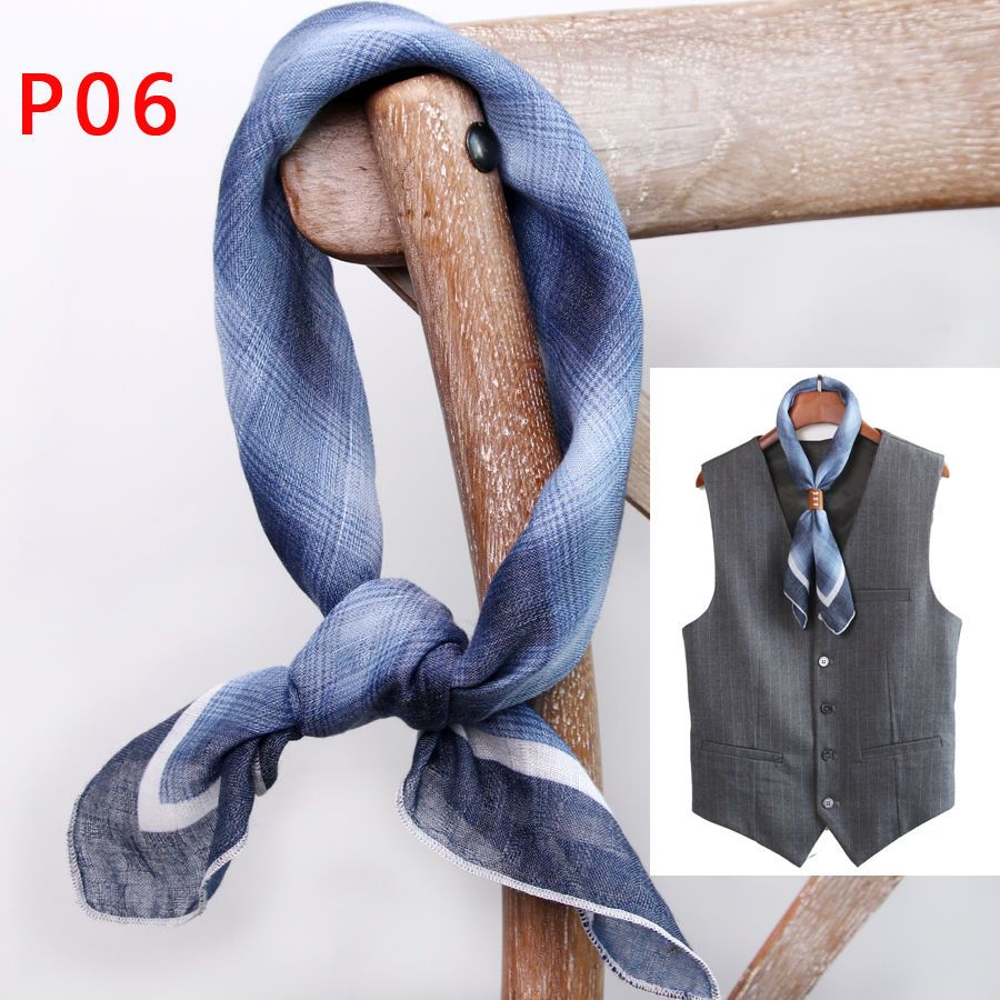 Men's Square Scarf with Button - Bandana Cotton のレビューと価格