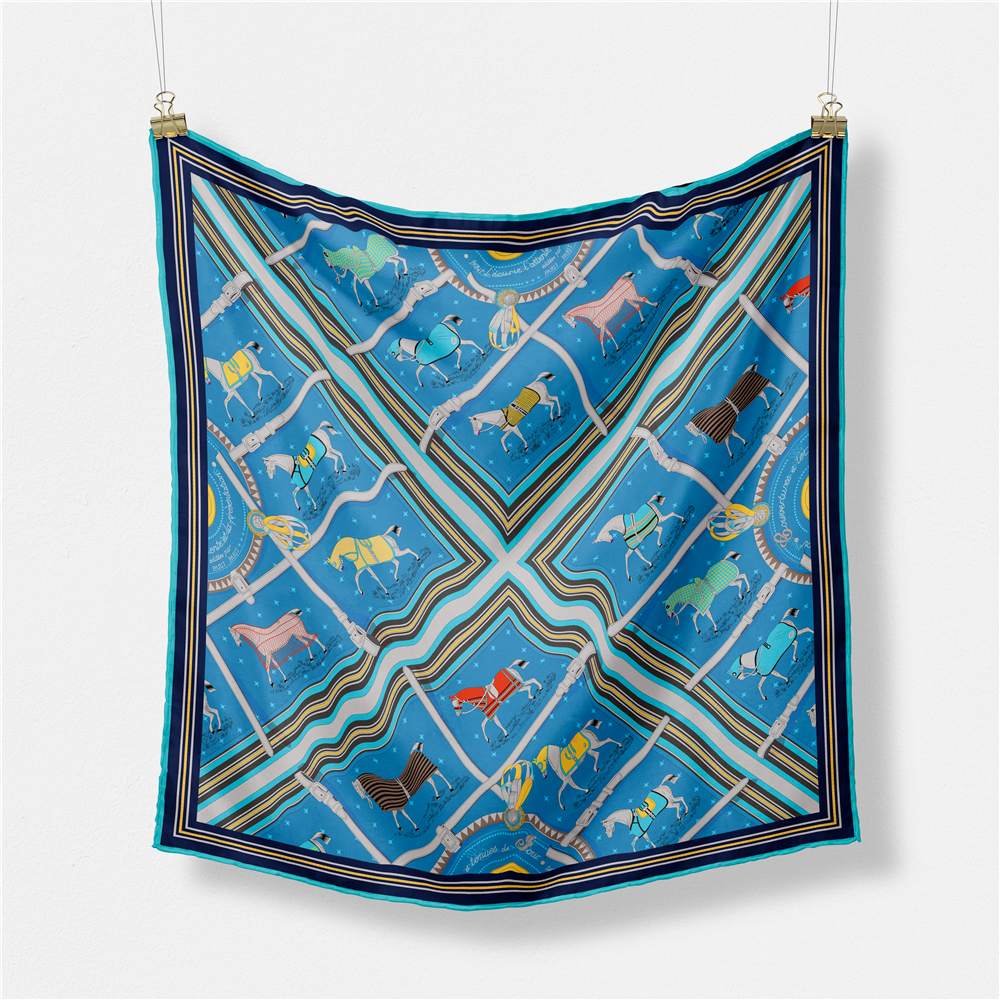 53CM Brand Small Plaid Horse P - Silk Neck Scarf のレビューと価格