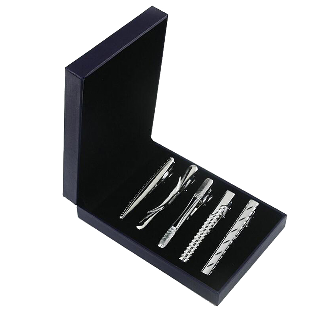 5 Pieces Tie Bar Clips Mens Me - Tie Bar Set Gift のレビューと価格