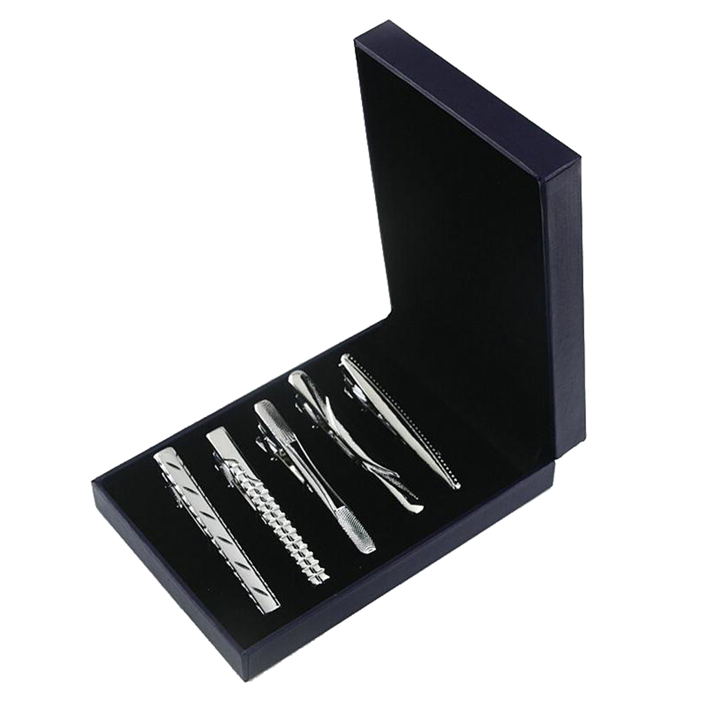 5 Pieces Tie Bar Clips Mens Me - Tie Bar Set Gift のレビューと価格