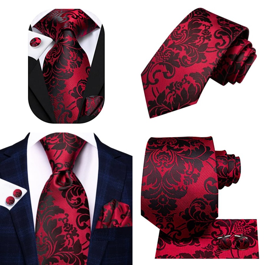 Silk Ties for Men Plaid Paisle - Pocket Square Set のレビューと価格
