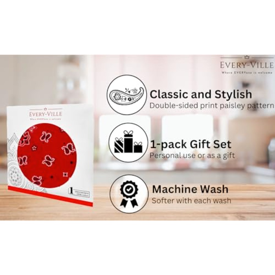 Gift Packaging Bandana for Men - Handkerchief Cotton Men のレビューと価格