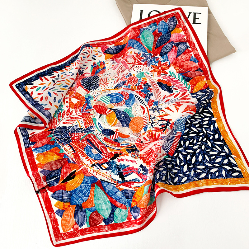 53cm Square Silk Scarf Women N - Silk Neck Scarf のレビューと価格