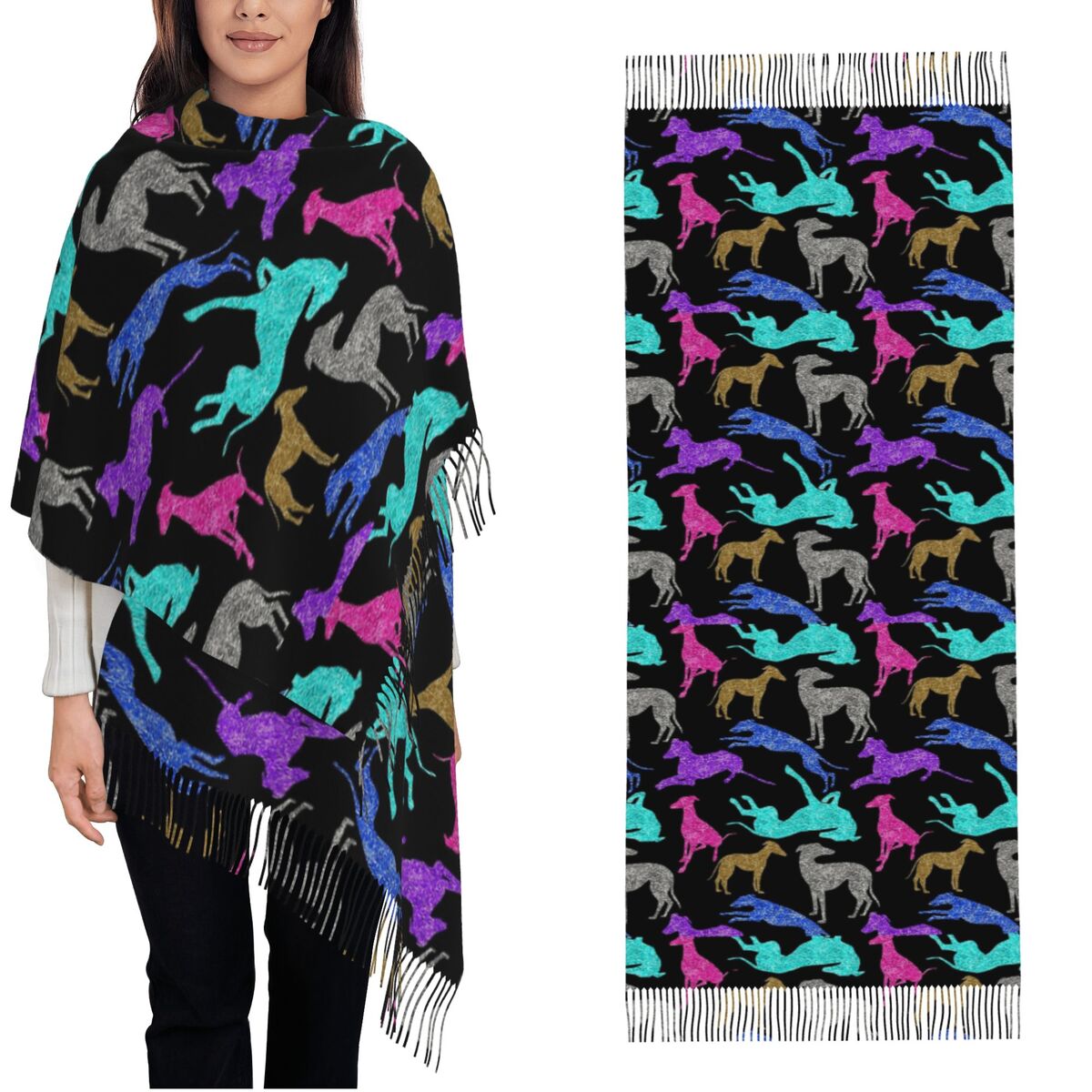 Greyt Greyhound Combo Scarf Wa - Pashmina Wrap Large のレビューと価格
