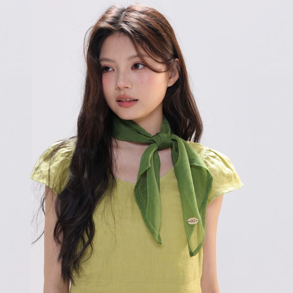 Retro Solid Color Small Square - Scarf Silk Square のレビューと価格