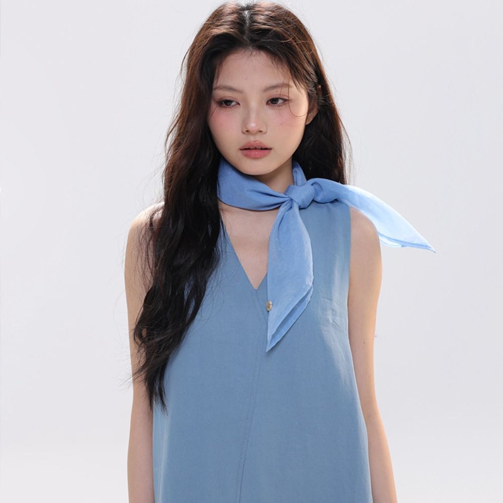 Retro Solid Color Small Square - Scarf Silk Square のレビューと価格