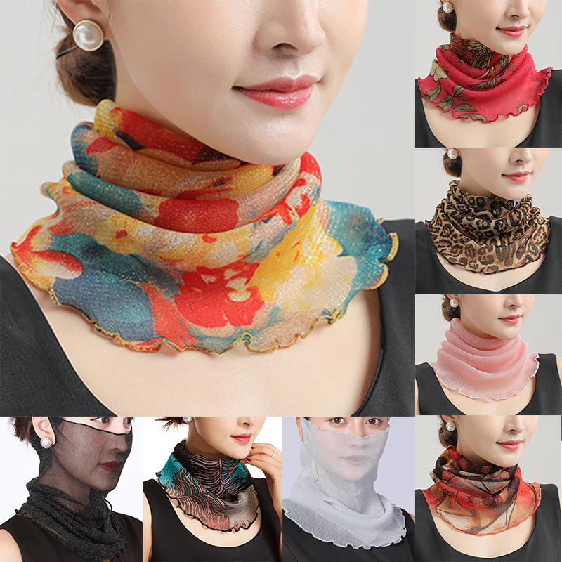 Spring Summer Chiffon Neck Col - Face Scarf Mask のレビューと価格