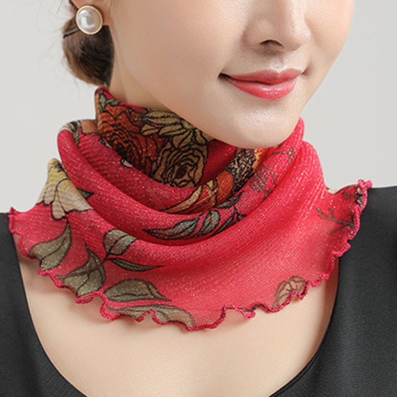 Spring Summer Chiffon Neck Col - Face Scarf Mask のレビューと価格