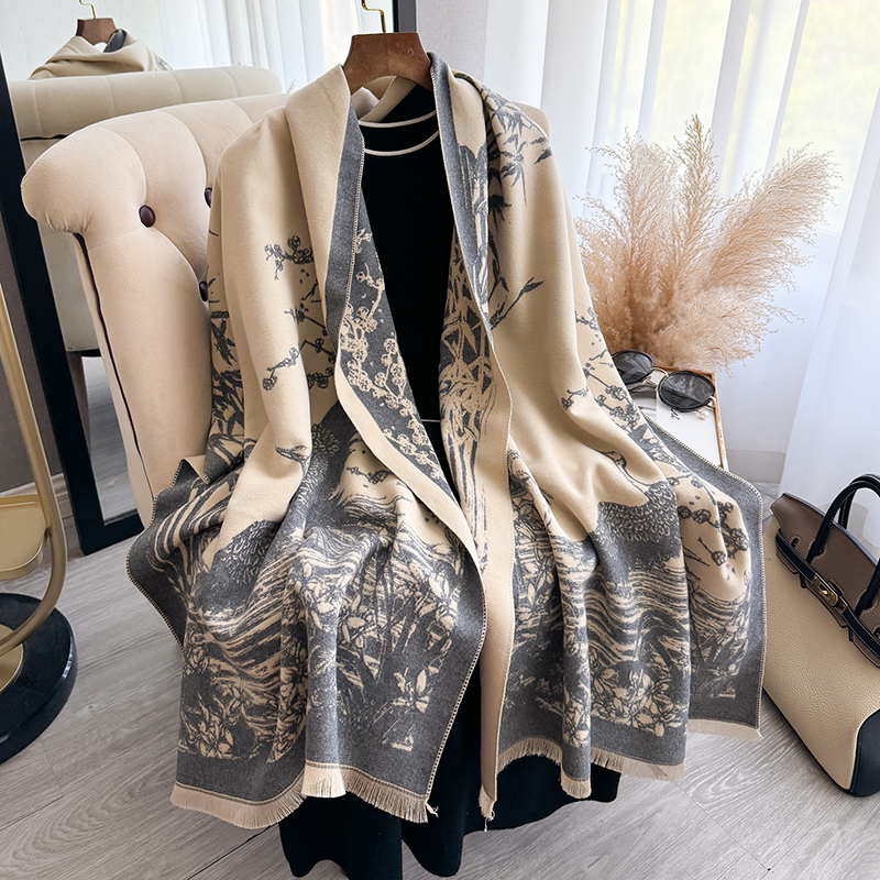Women Winter Cashmere Scarf Wh - Woven Scarf Blanket のレビューと価格
