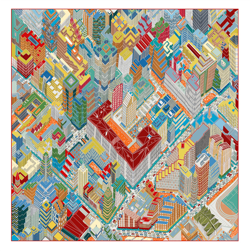 Silk Scarf Women Magic City Pr - Scarf Silk Square のレビューと価格