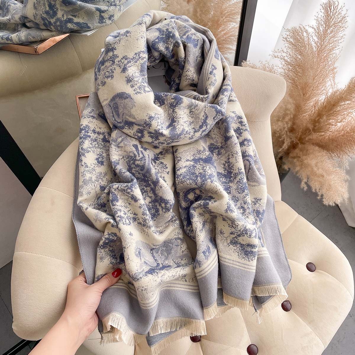 Luxury Winter Cashmere Scarf W - Woven Scarf Blanket のレビューと価格