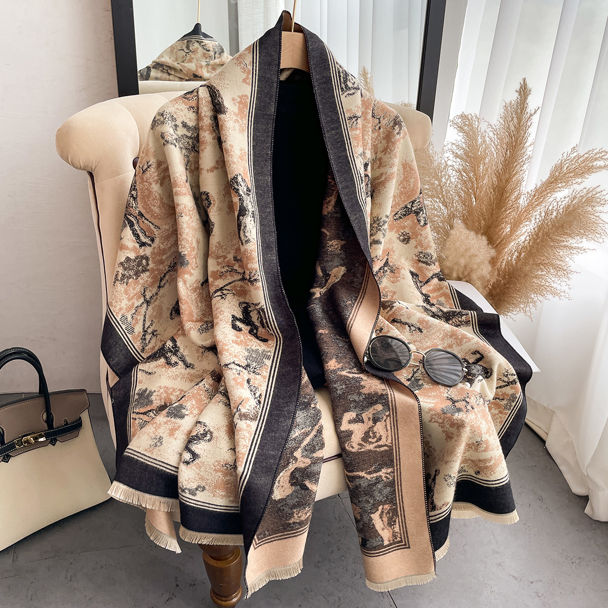 Luxury Winter Cashmere Scarf W - Woven Scarf Blanket のレビューと価格