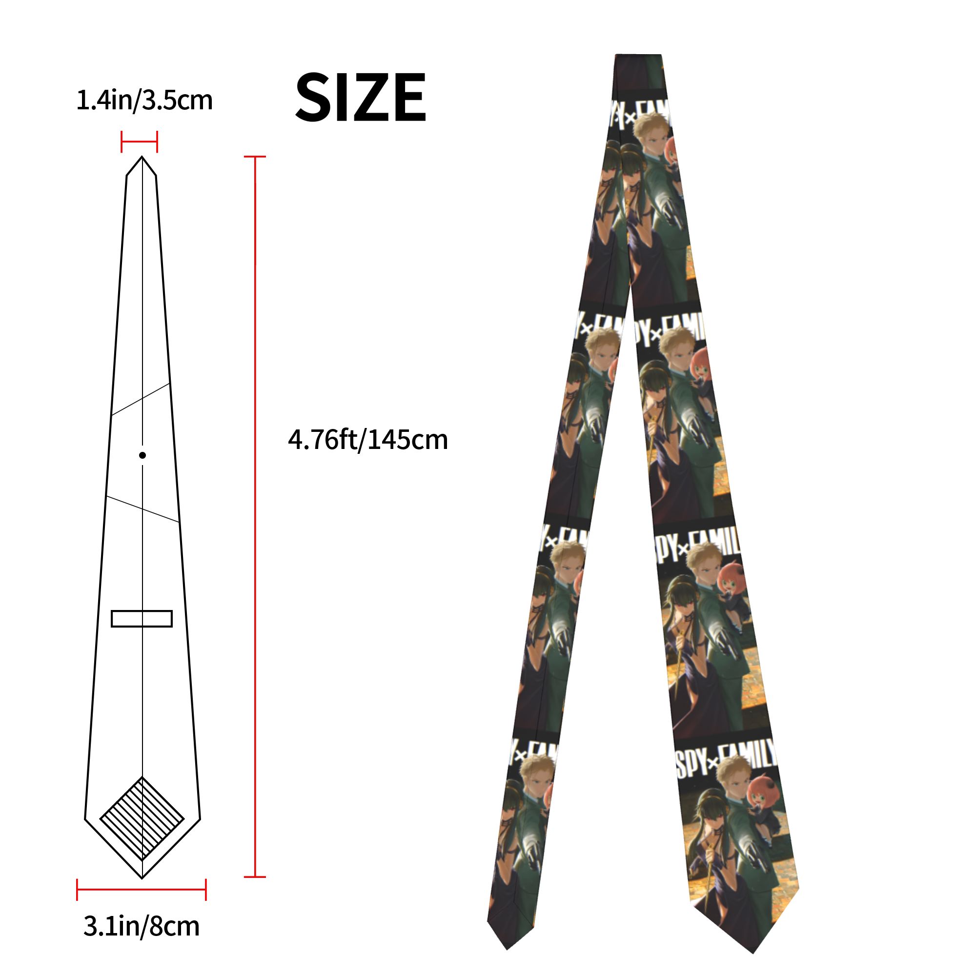 Spy X Family Necktie Unisex Sk - Skinny Tie Men のレビューと価格